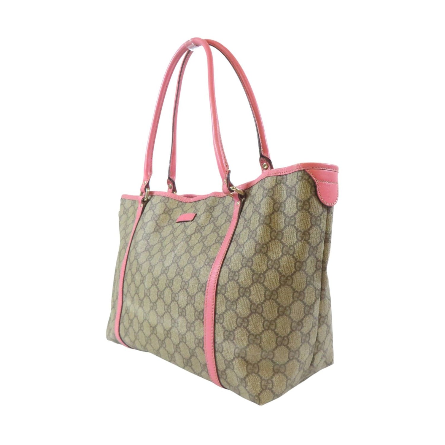 Gucci Gg Supreme Tote Bag Pvc Canvas Brown 197953