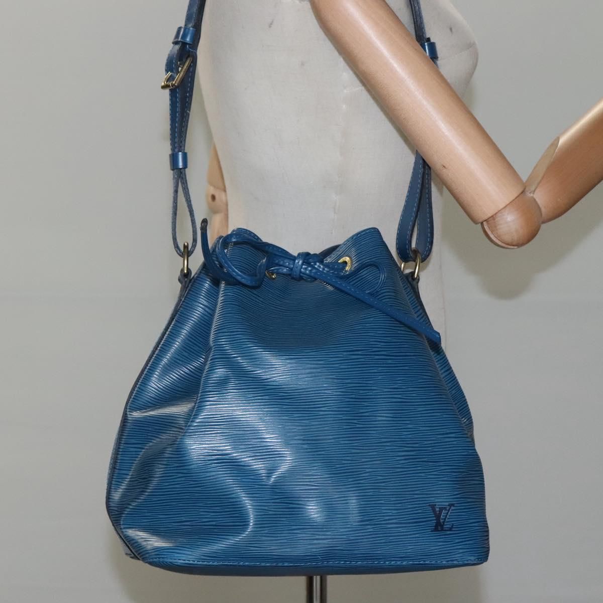 Louis Vuitton Epi Petit Noe Shoulder Bag Blue M 44105 Lv Auth