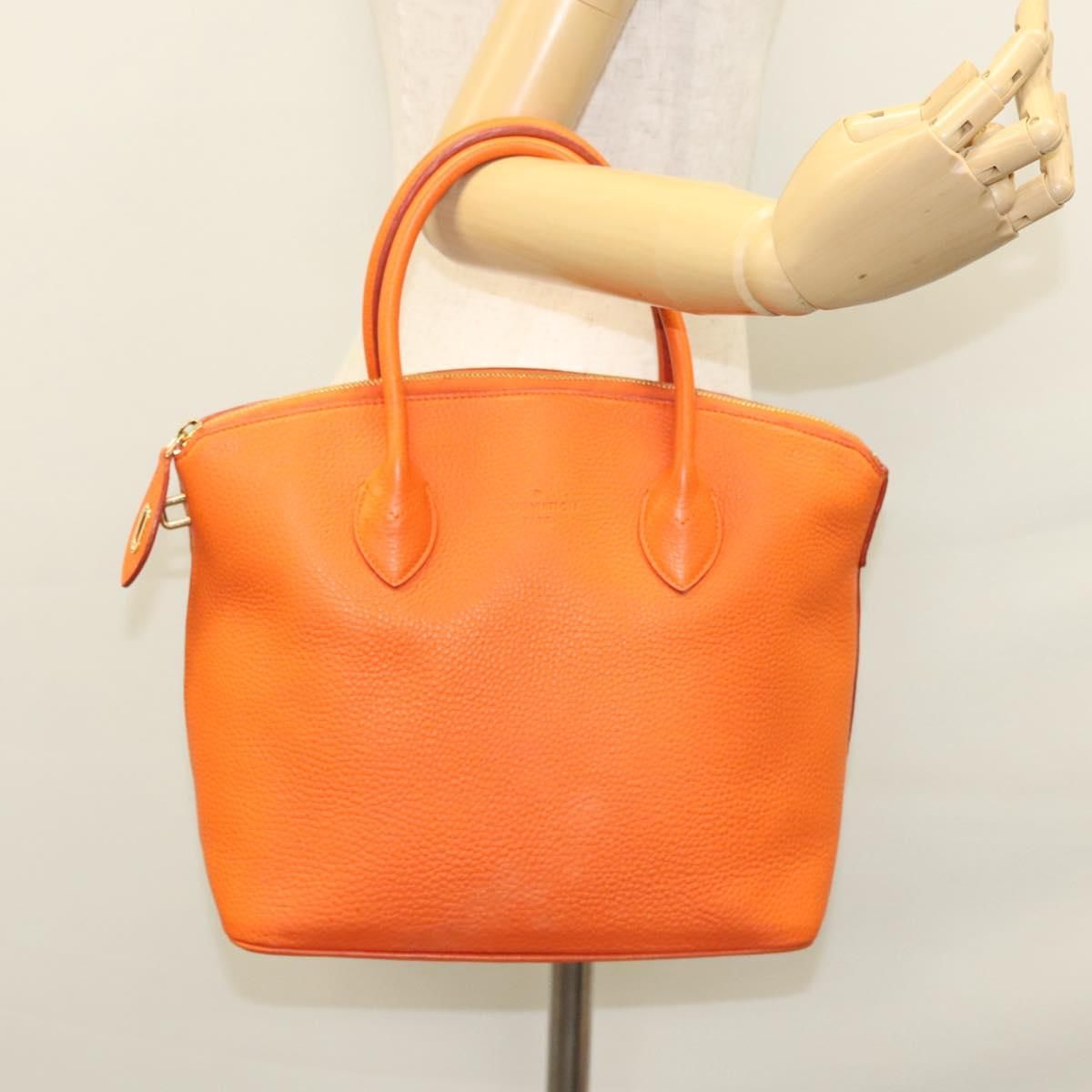 Louis Vuitton Suhari Lockit Pm Hand Bag Taurillon Leather Orange Lv Auth