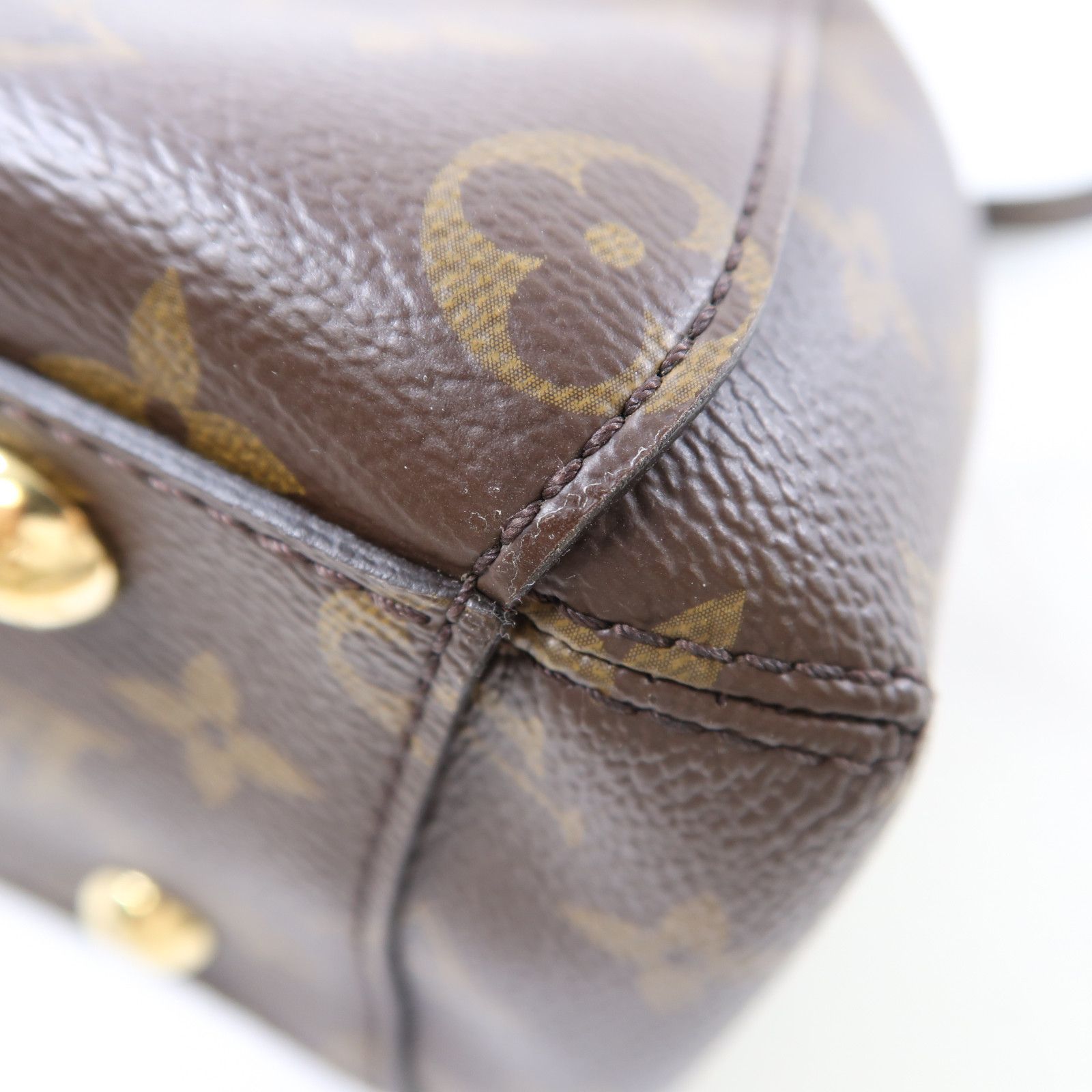Louis Vuitton Monogram Montaigne Bb Hand-turn Shoulder Bag Palm Color Brown Brown 2way Shoulder Bag M 41055