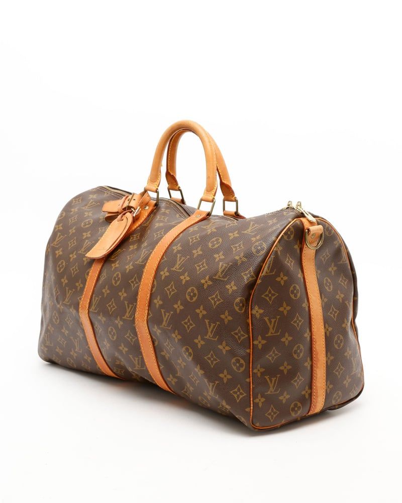 Louis Vuitton Monogram Keepall Bandoliered 50 Weekend Bag