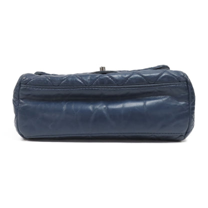 Chanel Blue Cowhide Leather Chain Shoulder Shoulder Back Bag Indigo S