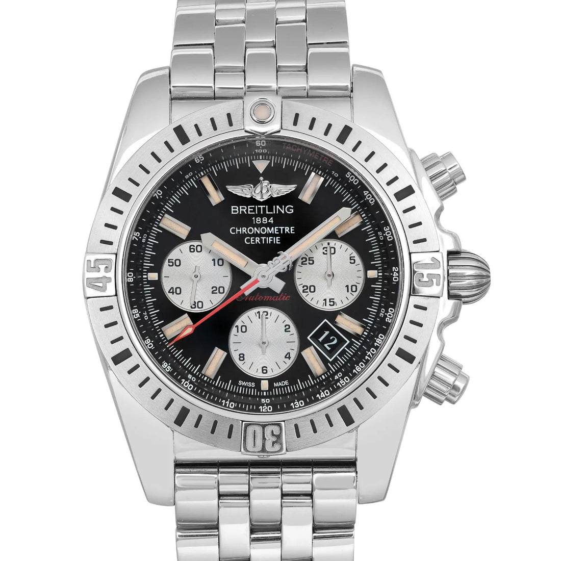 Breitling Chronomat 44 Airborne Steel Black Dial Men Watch AB01154G/BD13-375A