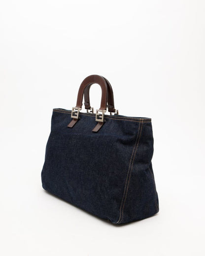 Fendi FF Denim Handbag