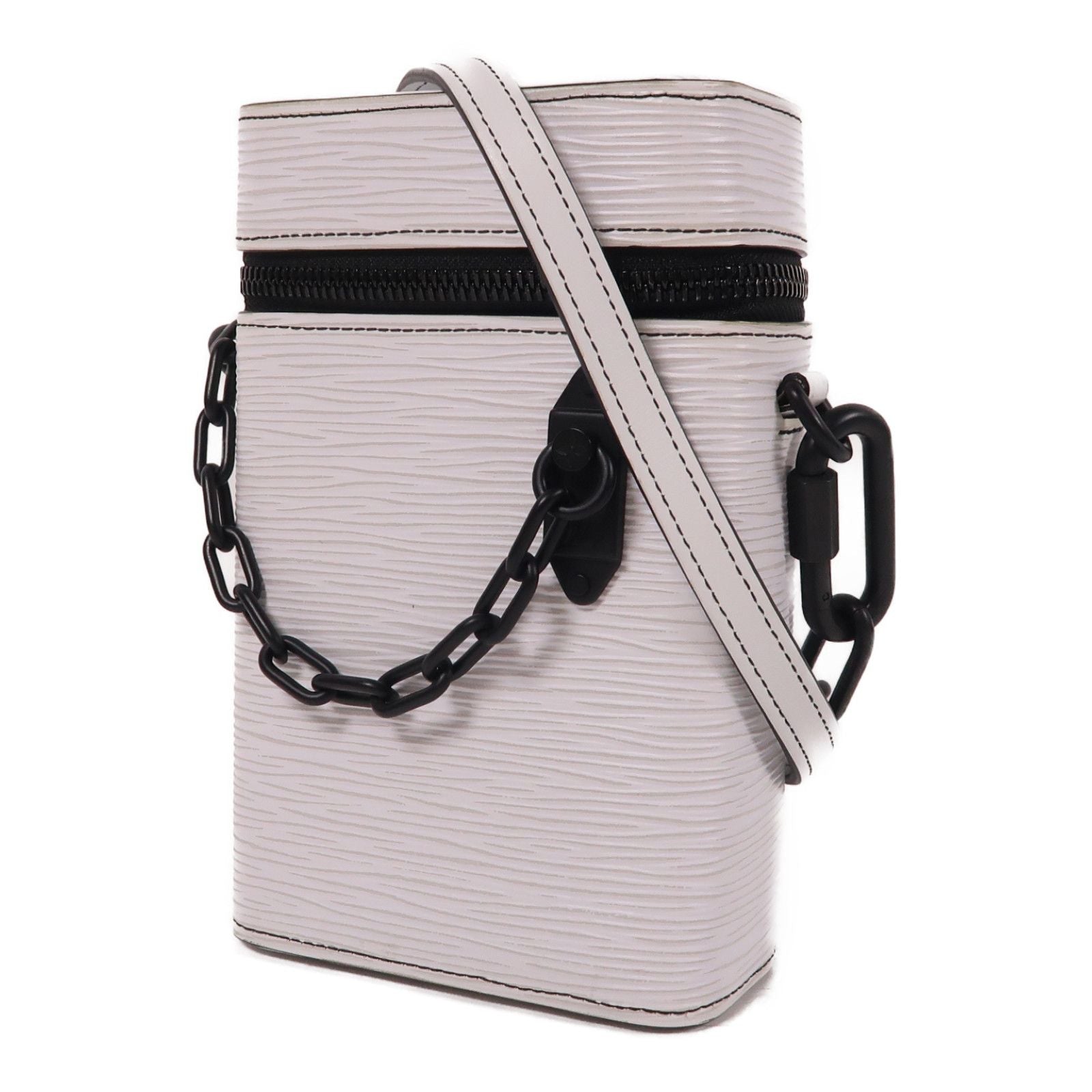Louis Vuitton [gekiku] [yukei] Epi Phone Box Shoulder Bag White White Shoulder Bag M 68791