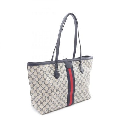 Gucci Medium Tote Gg Supreme Tote Bag Beige Multicolor Pvc Coated Canvas 631685