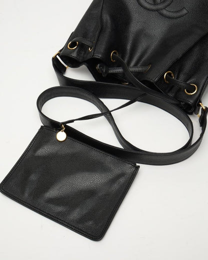 Chanel Cc Caviar Bucket Bag