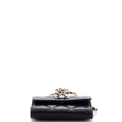 Chanel Coco Candy Card Holder On Chain Quilted Caviar