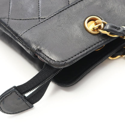 Chanel Black Matelasse Handbag Lambskin (sheep Leather)