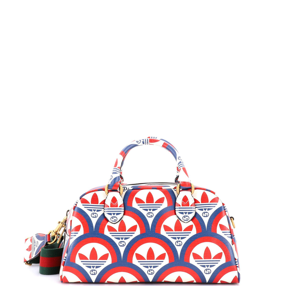 Gucci X Adidas Duffle Bag Printed Leather Mini