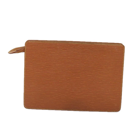 Louis Vuitton Epi Pochette Homme Clutch Bag Brown Zipangu Gold M 52528 Auth