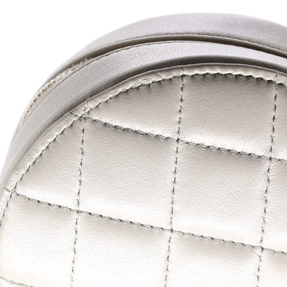 Chanel Pearl Crush Round Clutch With Chain Quilted Lambskin