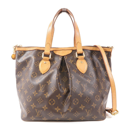 Louis Vuitton Monogram Palermo Pm Gold Hand-handed Bag For Shoulders And Backs Brown 2way Shoulder Bag M 40145