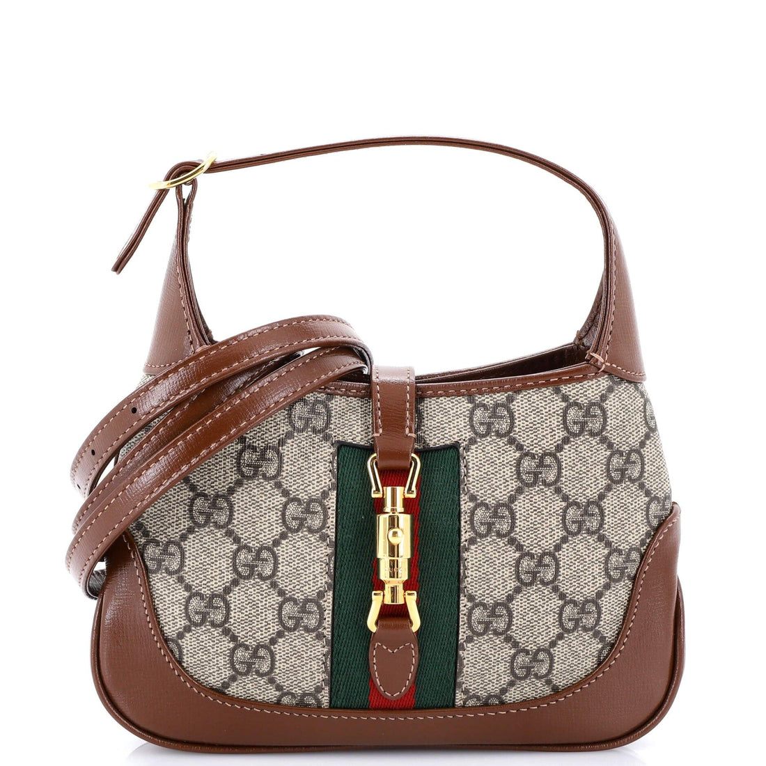 Gucci Jackie 1961 Hobo Gg Coated Canvas Mini