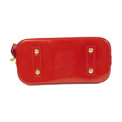 Louis Vuitton Vernis Alma Bb Gold Hand-rolled Shoulder Bag Red Red 2way Shoulder Bag M 91606