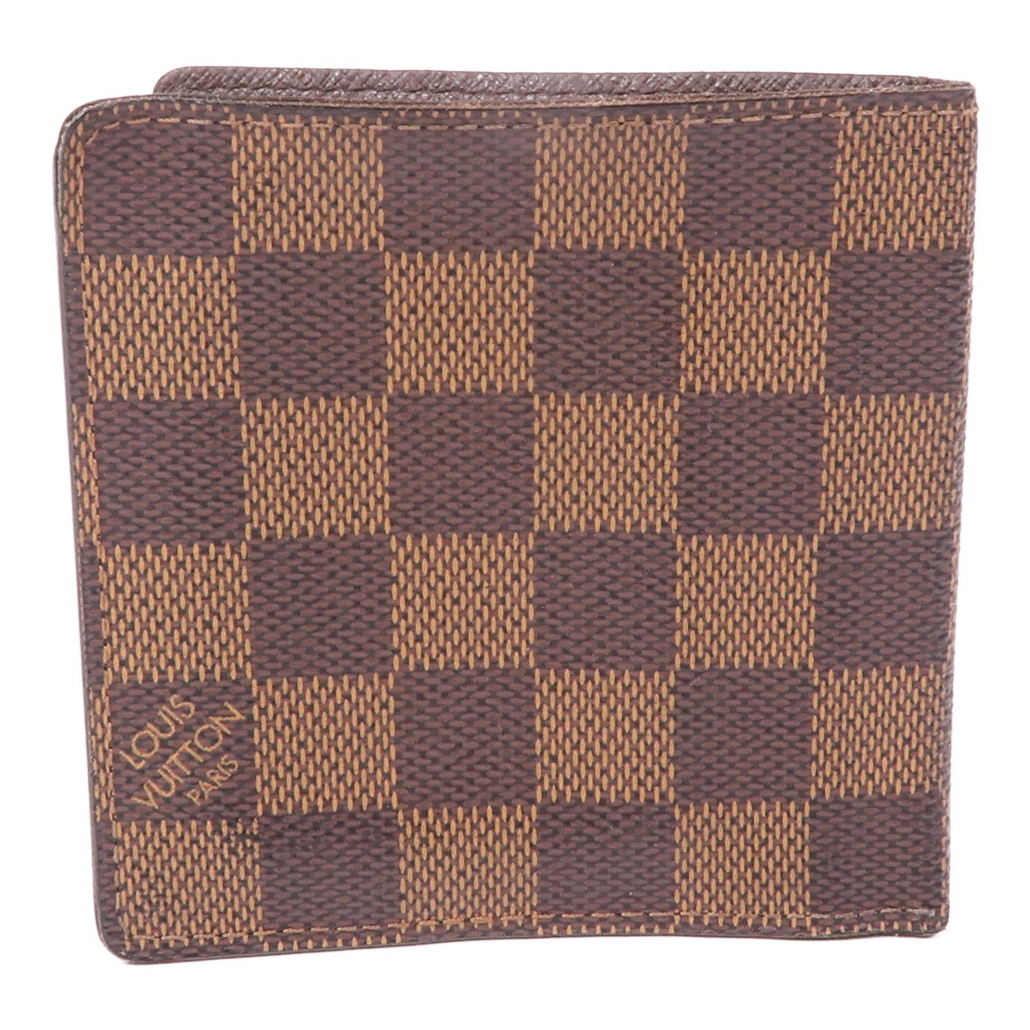 Louis Vuitton Damier Wallet Ebene Brown Bi-Fold Wallet N 61666