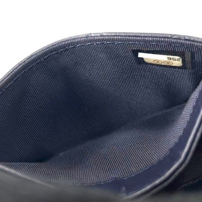 Chanel Matelasse 2.55 Coin Case Calfskin Blue Gold Plated (no Card)