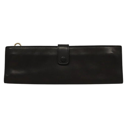 Bottega Veneta Pouch Leather Black Auth