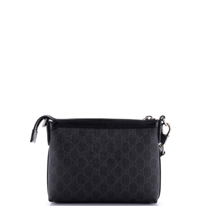 Gucci Interlocking G Patch Wristlet Messenger Bag Gg Coated Canvas Small