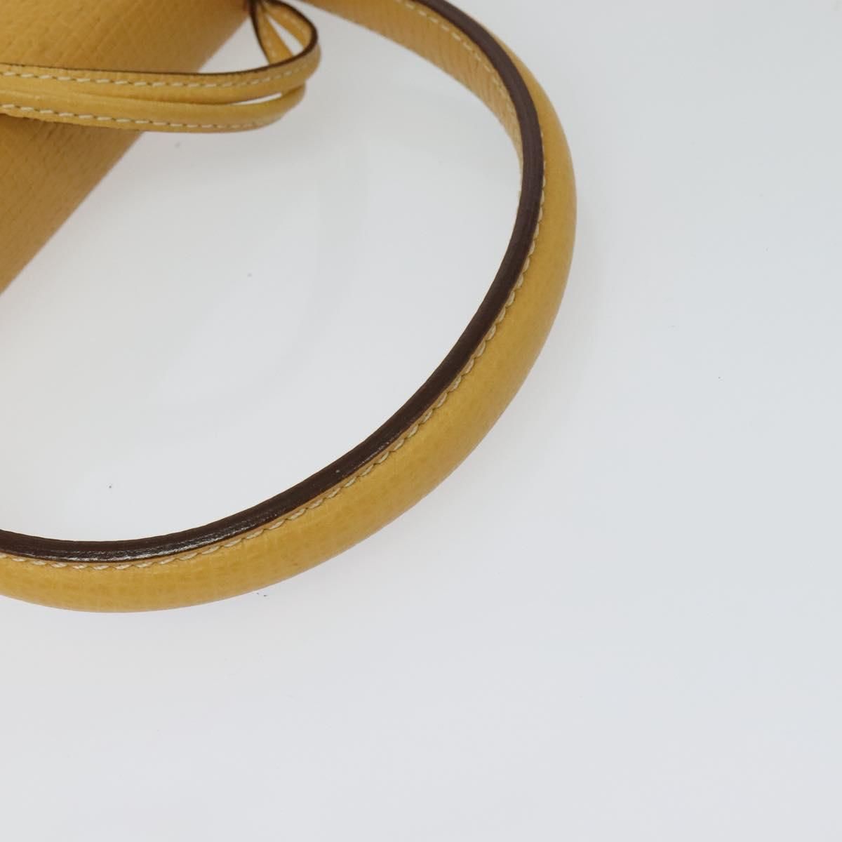 Loewe Barcelona Hand Bag Leather 2way Yellow Auth