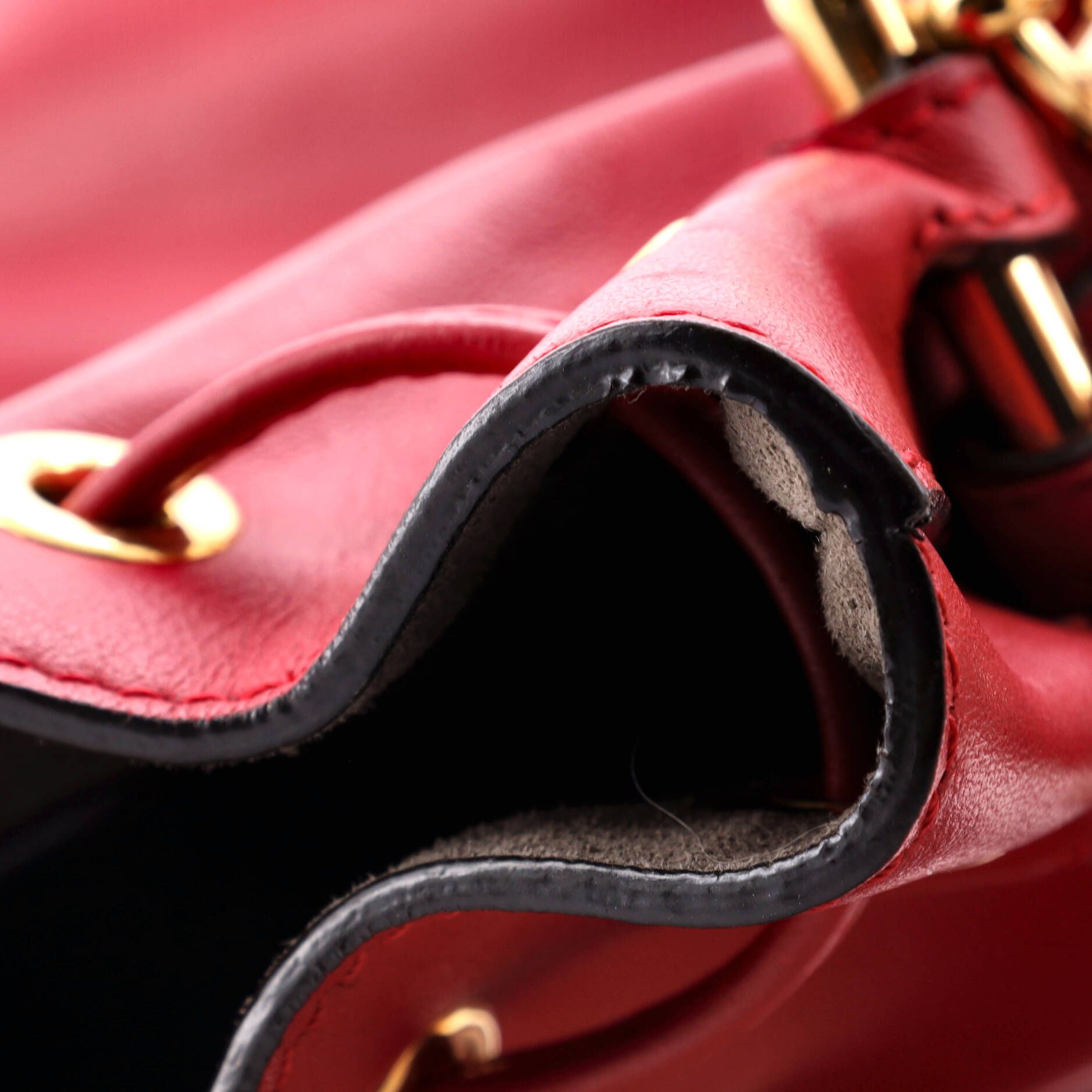 Fendi Monster Mon Tresor Bucket Bag Leather Mini