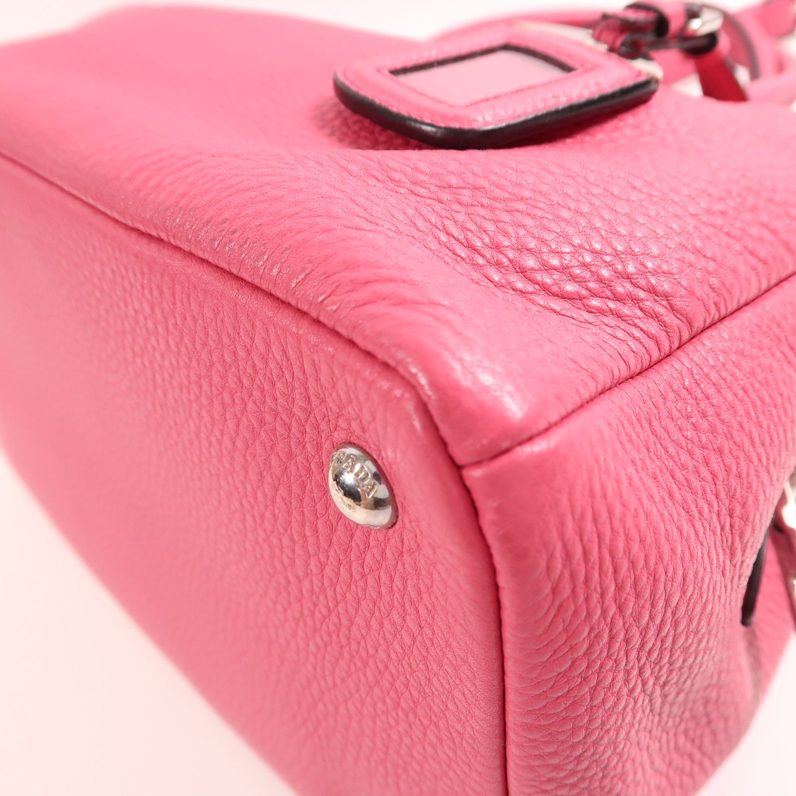 Prada Cowhide Leather Shoulder Bag 2way Shoulder Bag Pink Calfskin (cowhide) Bn 2853