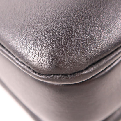 Chanel Black Cowhide Leather 2Way Shoulder Silver Hand-ground Shoulder Bag 2way Shoulder Bag Calfskin (cowhide)