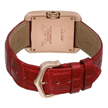 Cartier Tank Anglaise Silver Diamond Dial Ladies Quartz Watch WJTA0009
