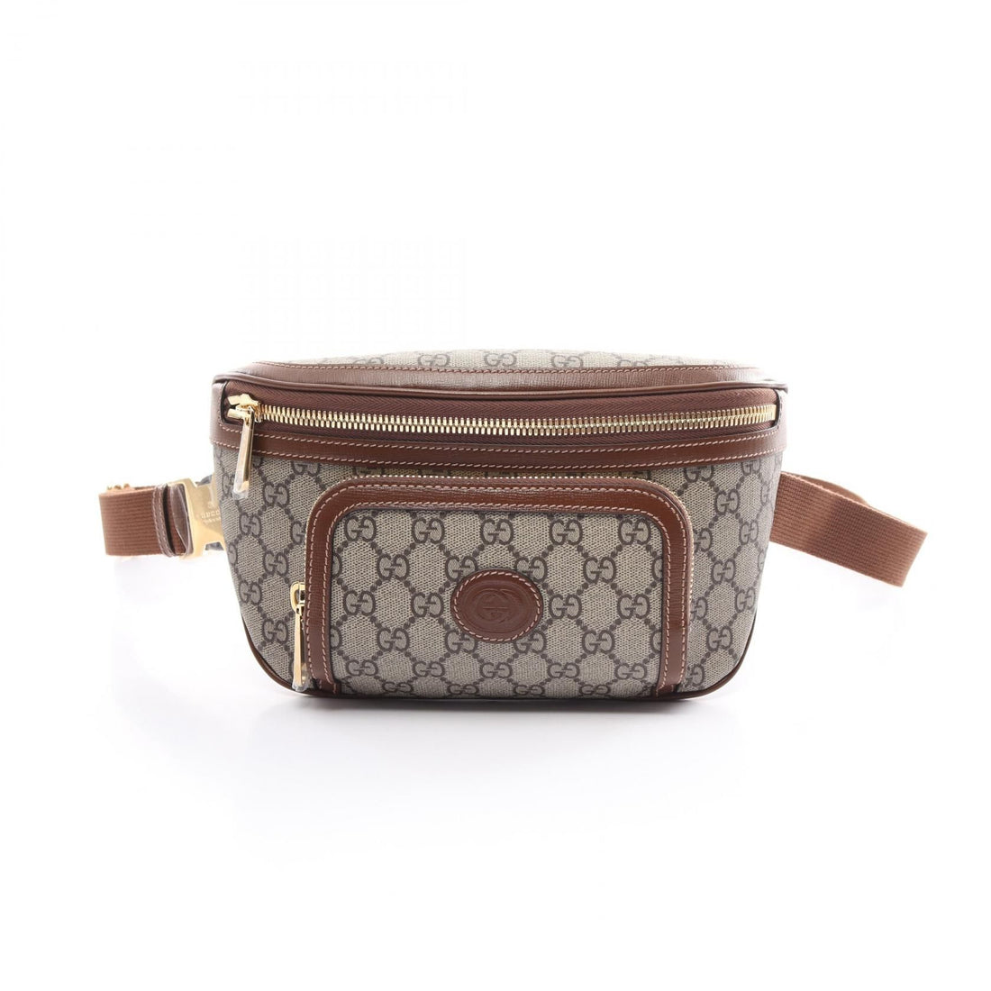 Gucci GG Supreme Monogram Textured Calfskin Retro Interlocking G Belt Bag