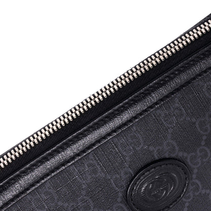 Gucci Interlocking G Patch Wristlet Messenger Bag Gg Coated Canvas Small