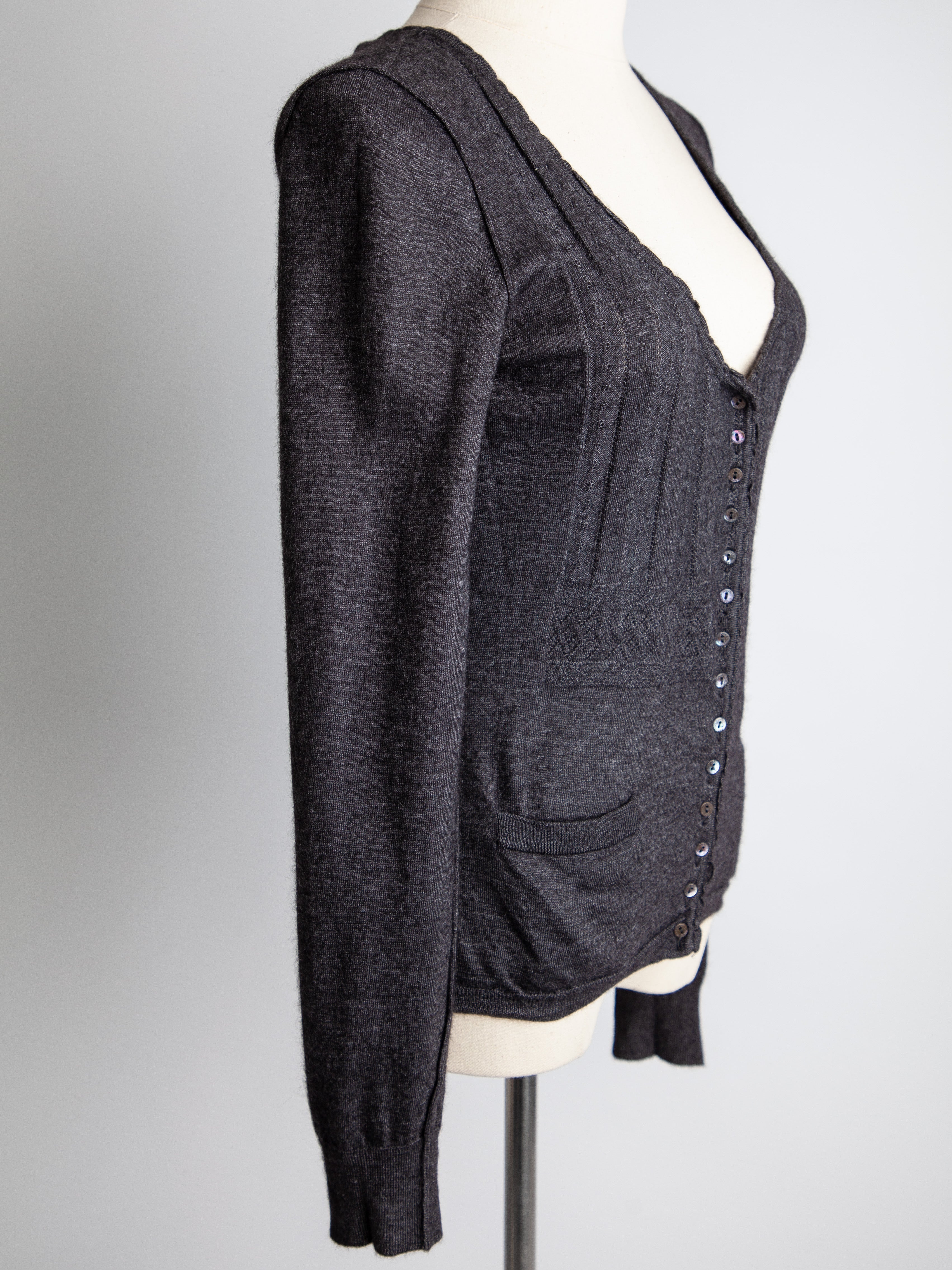 Good Dolce Gabbana Gray Viscose Cardigan Size S Women