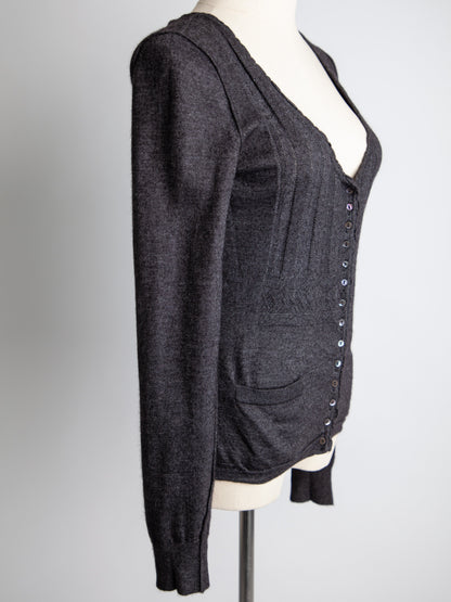 Good Dolce Gabbana Gray Viscose Cardigan Size S Women