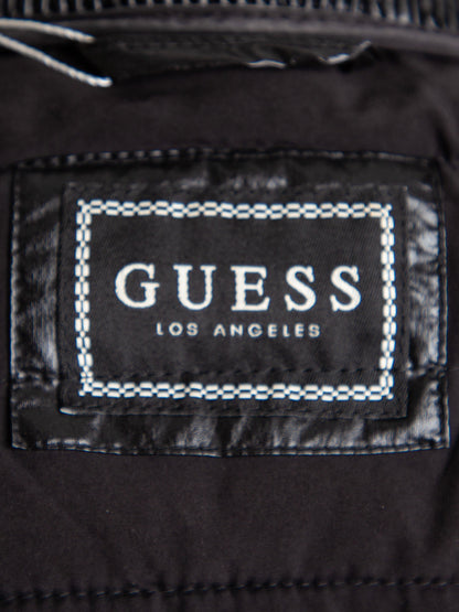 Excellent Guess Black Quilted Puffer Jacket Size S