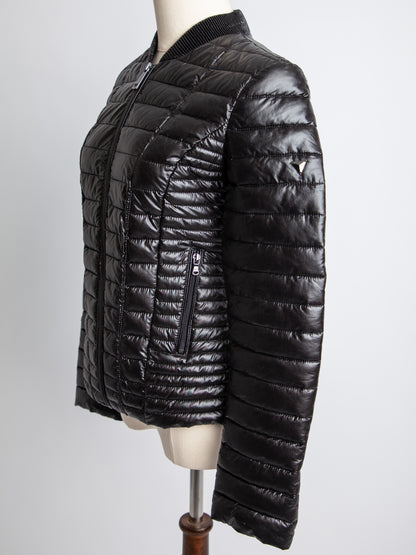 Excellent Guess Black Quilted Puffer Jacket Size S