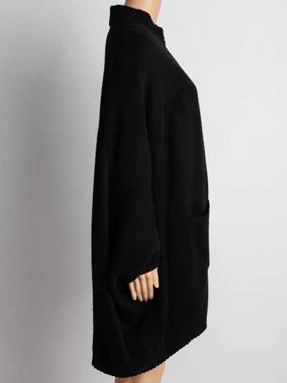 Good TWINSET Black Wool Knit Cardigan with Pockets Size M