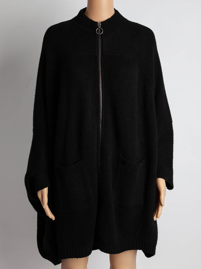 Good TWINSET Black Wool Knit Cardigan with Pockets Size M