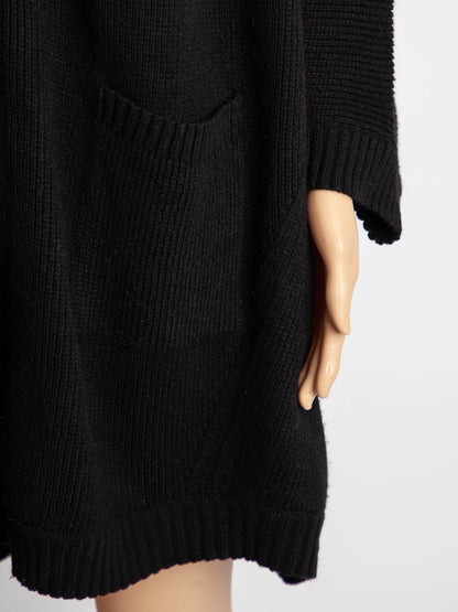 Good TWINSET Black Wool Knit Cardigan with Pockets Size M