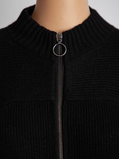 Good TWINSET Black Wool Knit Cardigan with Pockets Size M