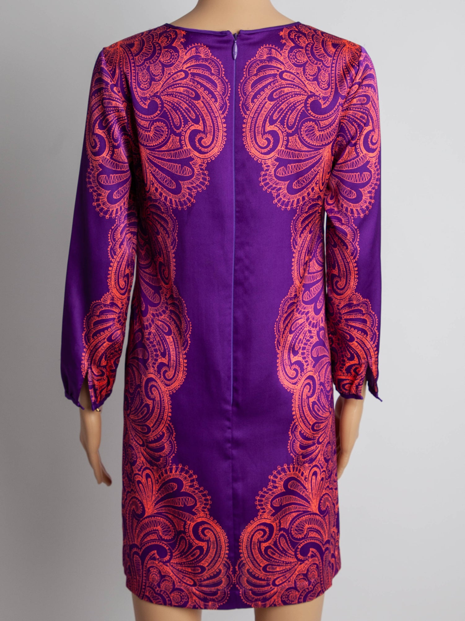 EXCELLENT Juicy Couture Purple Dress XXS Decorative Pattern