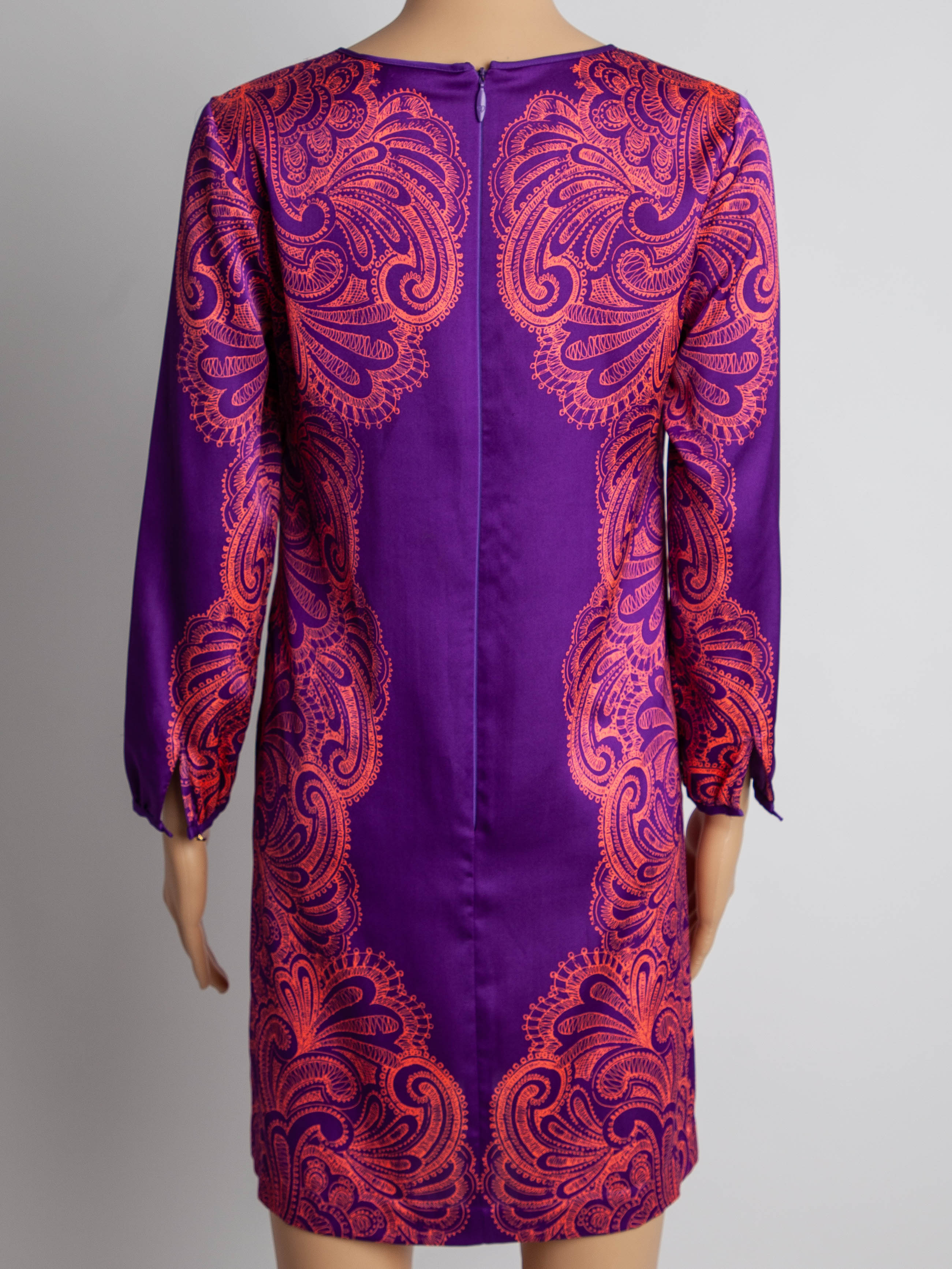 EXCELLENT Juicy Couture Purple Dress XXS Decorative Pattern