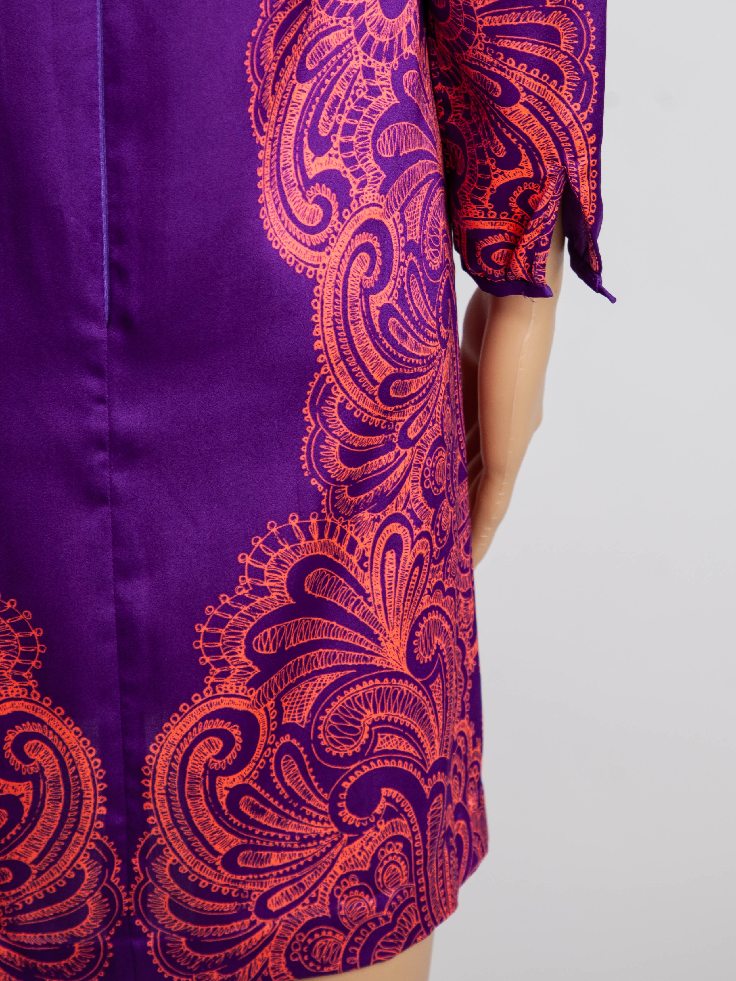 EXCELLENT Juicy Couture Purple Dress XXS Decorative Pattern