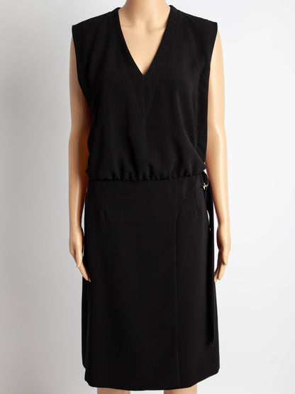 Good Louis Vuitton Black Sleeveless Dress XS Triacetate V-Neck