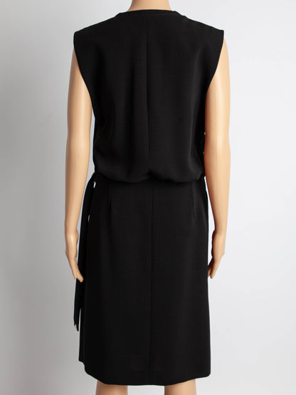 Good Louis Vuitton Black Sleeveless Dress XS Triacetate V-Neck