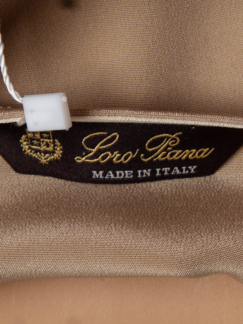 Good Condition Loro Piana White Silk Blouse Size S