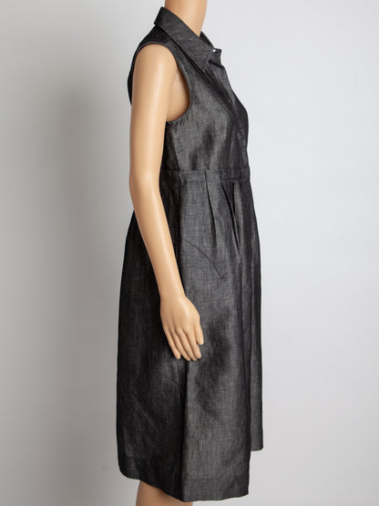 Max Mara Gray Sleeveless Dress Size M in Good Condition