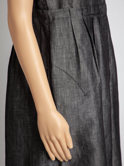 Max Mara Gray Sleeveless Dress Size M in Good Condition