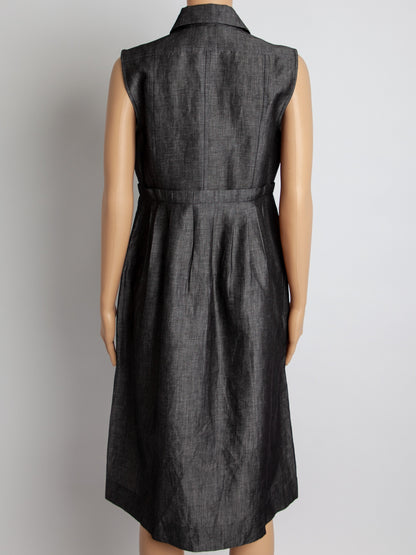 Max Mara Gray Sleeveless Dress Size M in Good Condition