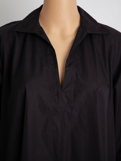 Good Max Mara Black Cotton Knee-Length Dress Size M