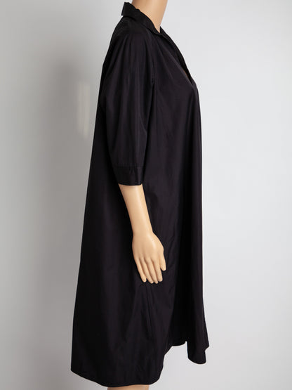 Good Max Mara Black Cotton Knee-Length Dress Size M