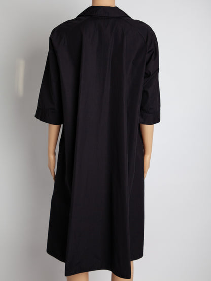 Good Max Mara Black Cotton Knee-Length Dress Size M